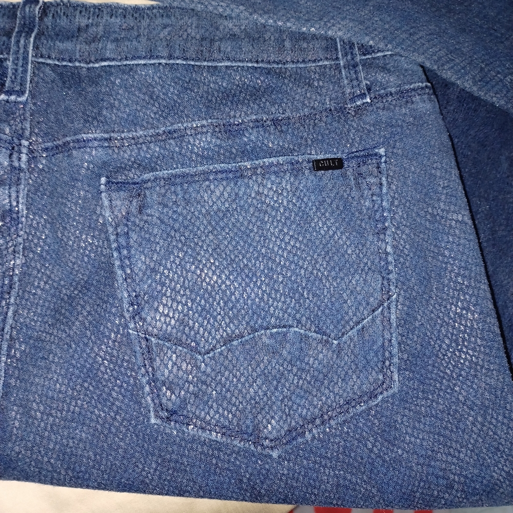 Cult of Individuality Skinny Teaser Jeans Diamond Pattern Reptile Print 29